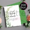 Poza cu Pachet 200 invitatii tiparite de nunta cu plic verde