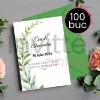 Poza cu Pachet 100 invitatii tiparite de nunta cu plic verde