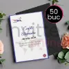 Poza cu Pachet 50 invitatii tiparite de nunta cu plic negru
